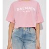 T-SHIRT CROPPED IN COTONE ORGANICO CON LOGO — изображение 3