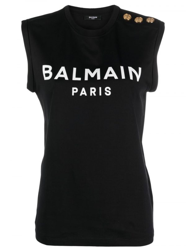 TOP IN COTONE ORGANICO CON LOGO