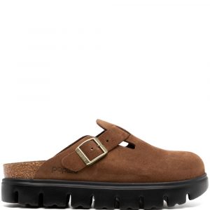 SLIPPER BOSTON CHUNKY IN PELLE SCAMOSCIATA