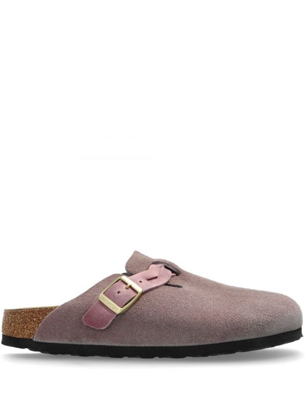 SLIPPER BOSTON IN PELLE SCAMOSCIATA