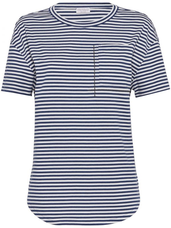 T-SHIRT RIGATA IN JERSEY