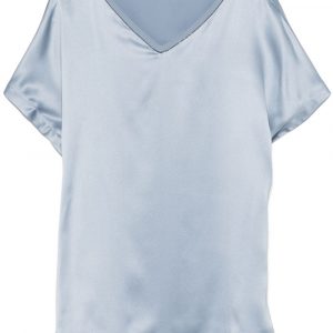 TOP SCOLLO V IN SETA