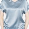 TOP SCOLLO V IN SETA — изображение 4