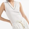 TOP SCOLLO V IN COTONE — изображение 5