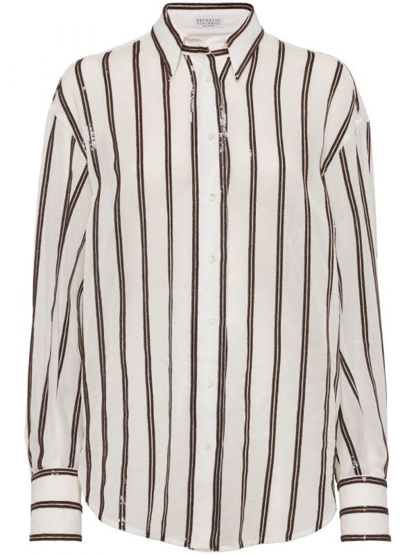 CAMICIA IN COTONE RIGATA