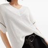 TOP SCOLLO V IN COTONE — изображение 2