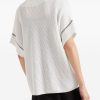 TOP SCOLLO V IN COTONE — изображение 4