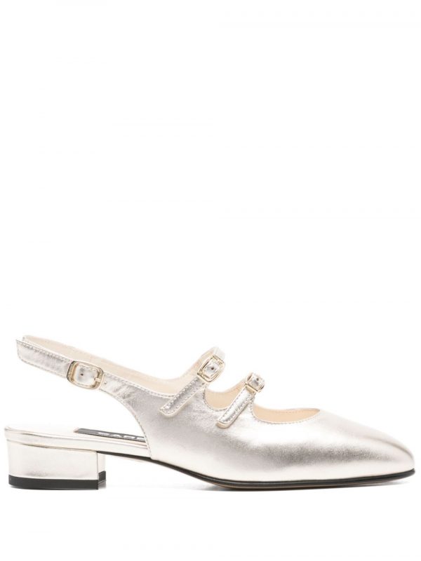 BALLERINA PECHE IN PELLE LAMINATA