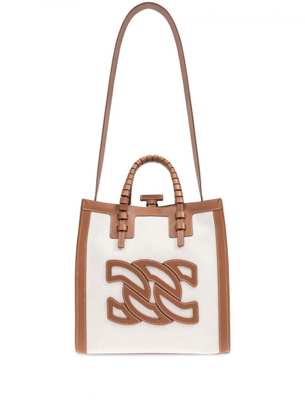 BORSA IN CANVAS E PELLE