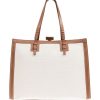 BORSA TOTE IN CAVNAS E PELLE — изображение 2