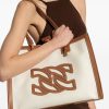 BORSA TOTE IN CAVNAS E PELLE — изображение 6