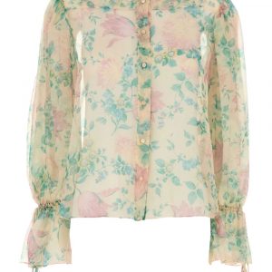 BLUSA IN SETA STAMPATA