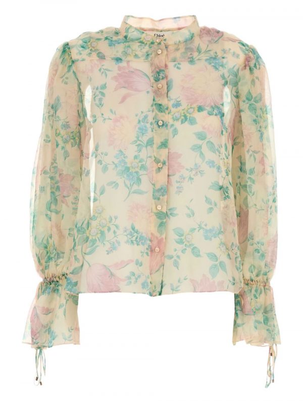 BLUSA IN SETA STAMPATA