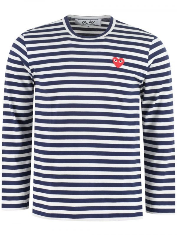 T-SHIRT RED HEART RIGATA