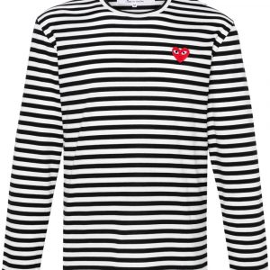 T-SHIRT RED HEART RIGATA