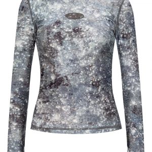 TOP COLLO ALTO STAMPATO