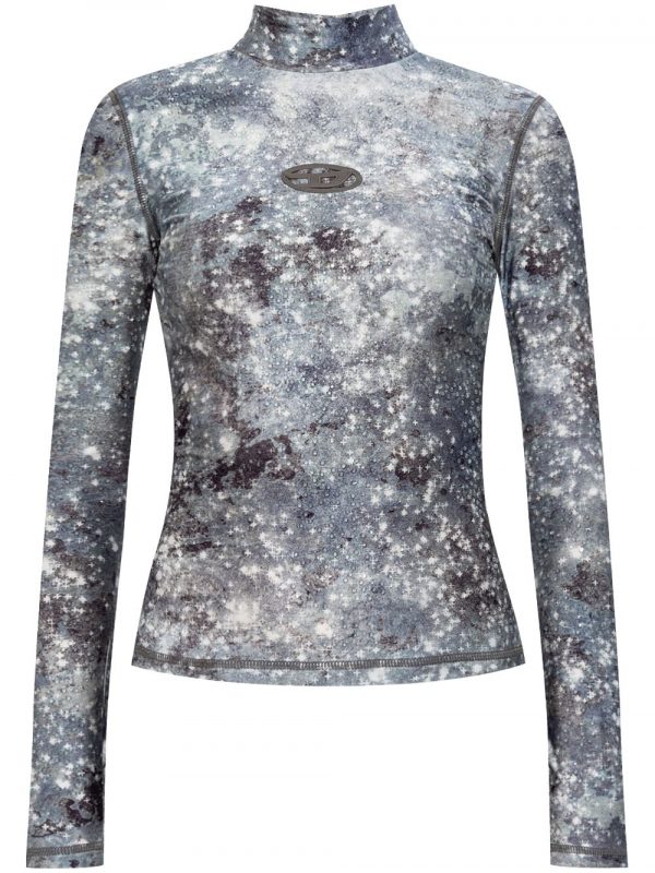 TOP COLLO ALTO STAMPATO
