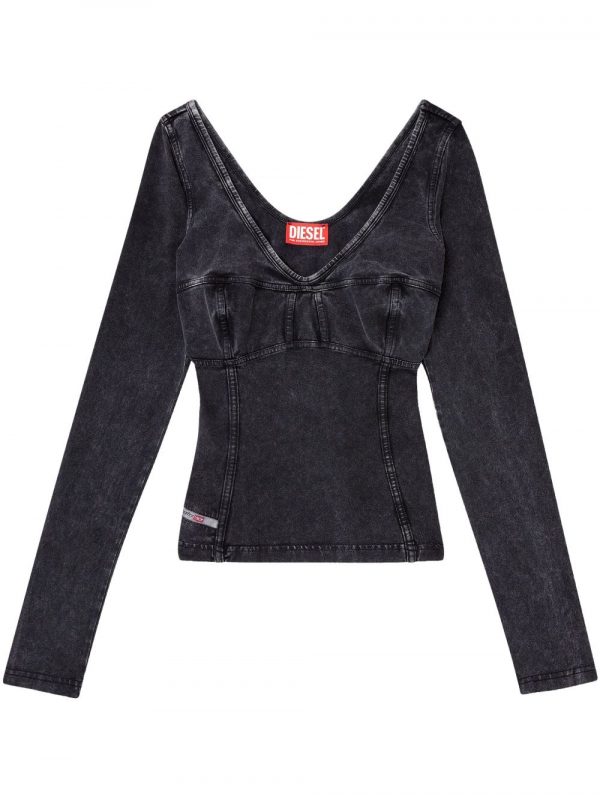 TOP EFFETTO DENIM