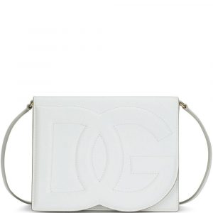 BORSA A TRACOLLA DG LOGO IN PELLE