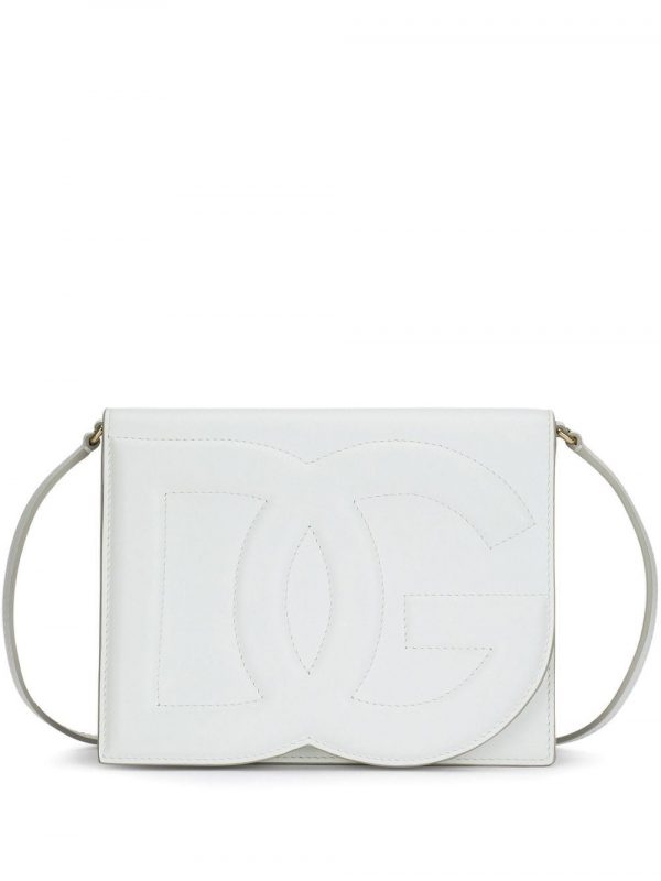 BORSA A TRACOLLA DG LOGO IN PELLE