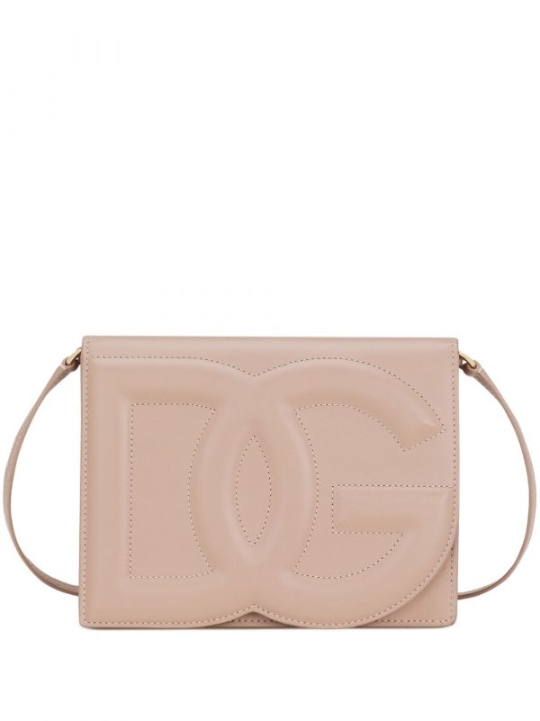 BORSA A TRACOLLA DG LOGO IN PELLE