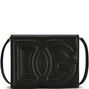 BORSA A TRACOLLA DG LOGO IN PELLE