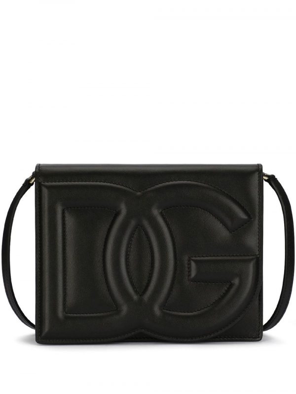 BORSA A TRACOLLA DG LOGO IN PELLE
