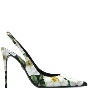 DECOLLETÉ SLINGBACK IN PELLE STAMPATA