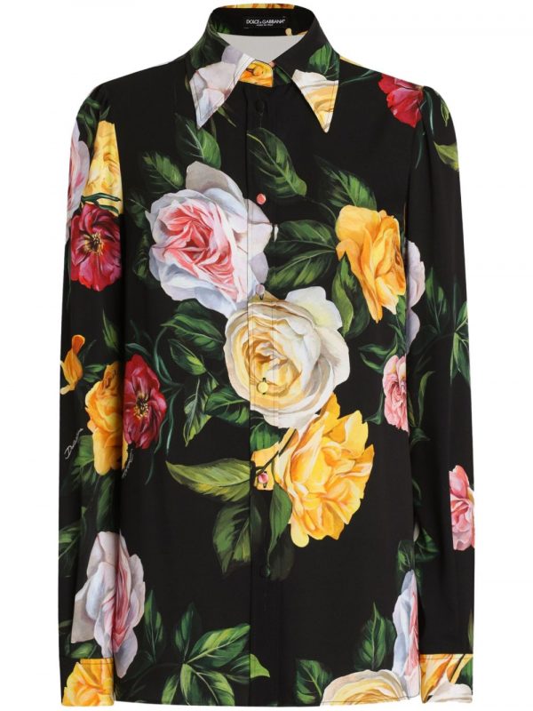 CAMICIA IN SETA STAMPATA