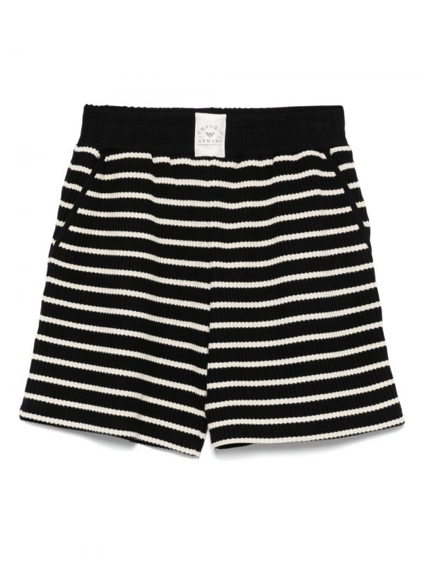 SHORTS RIGATI IN MISTO COTONE