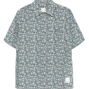 CAMICIA STAMPATA IN MISTO LINO