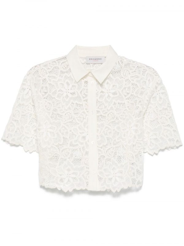 CAMICIA IN CTONE RICAMATA