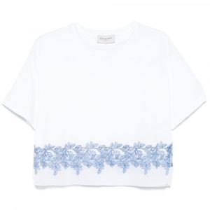 T-SHIRT IN COTONE RICAMATA
