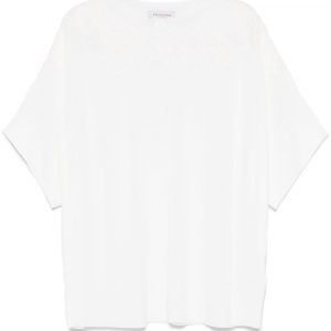 T-SHIRT CON INSERTI PIZZO