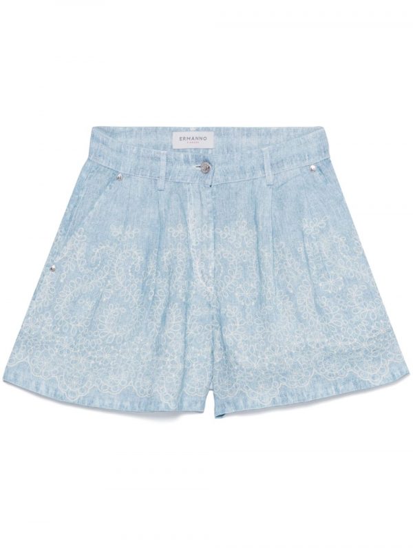 SHORTS IN LINO STAMPATO