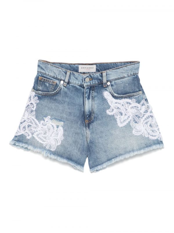 SHORTS RICAMATO IN JEANS