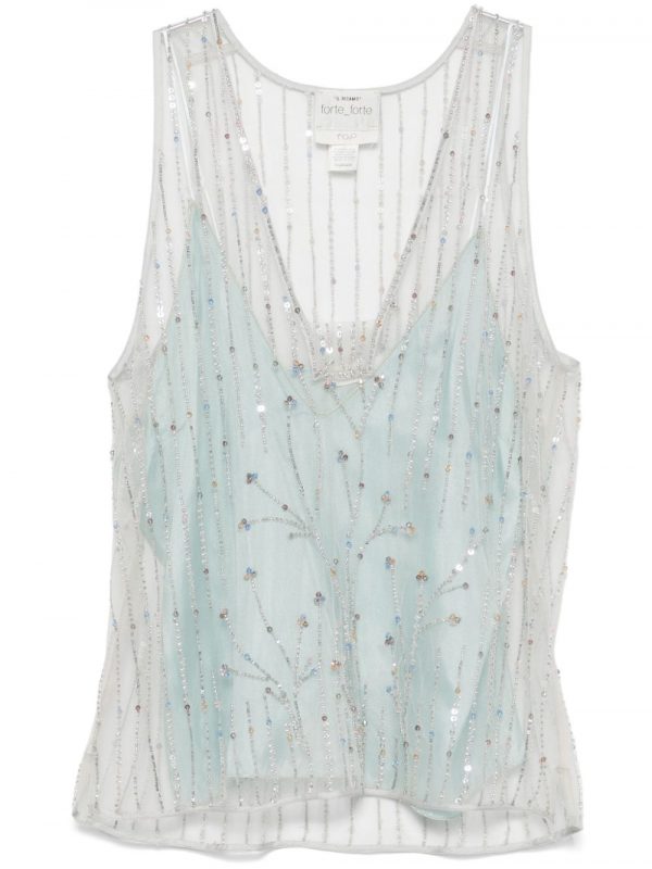 TOP IN TULLE RICAMATO