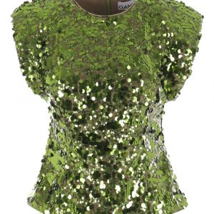 TOP IN VELLUTO CON PAILLETTES