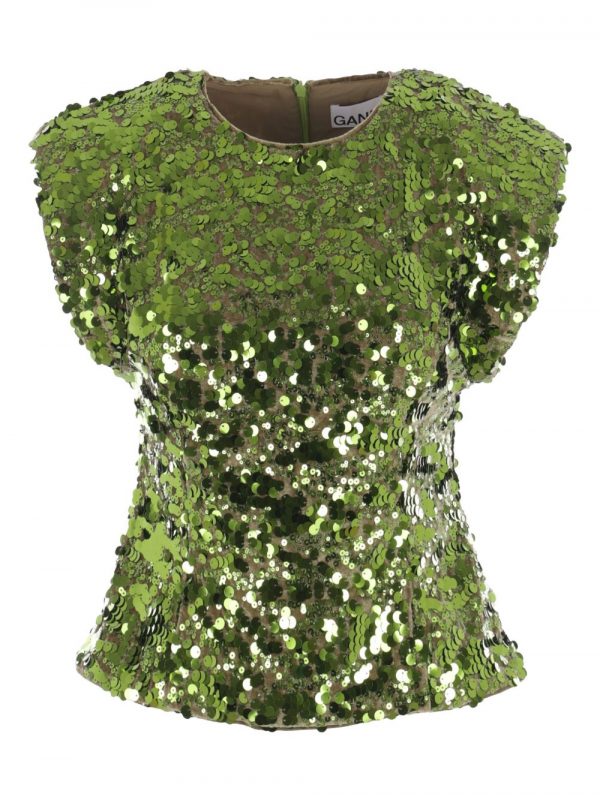 TOP IN VELLUTO CON PAILLETTES