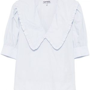 BLUSA SCOLLO V IN COTONE ORGANICO