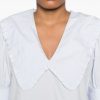 BLUSA SCOLLO V IN COTONE ORGANICO — изображение 5