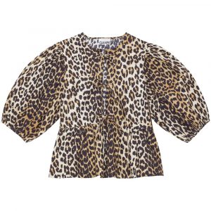 BLUSA LEOPARDATA IN COTONE