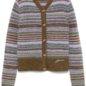 CARDIGAN RIGATO IN LANA