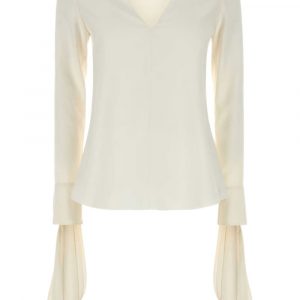 BLUSA SCOLLO V IN SETA
