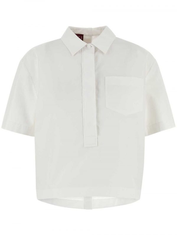 CAMICIA CROPPED IN COTONE