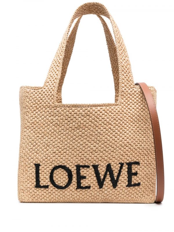 BORSA LOEWE FONT MEDIA IN RAFIA