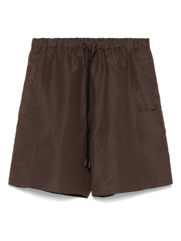 SHORTS IN MISTO LINO E SETA