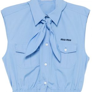 CAMICIA CROPPED IN COTONE