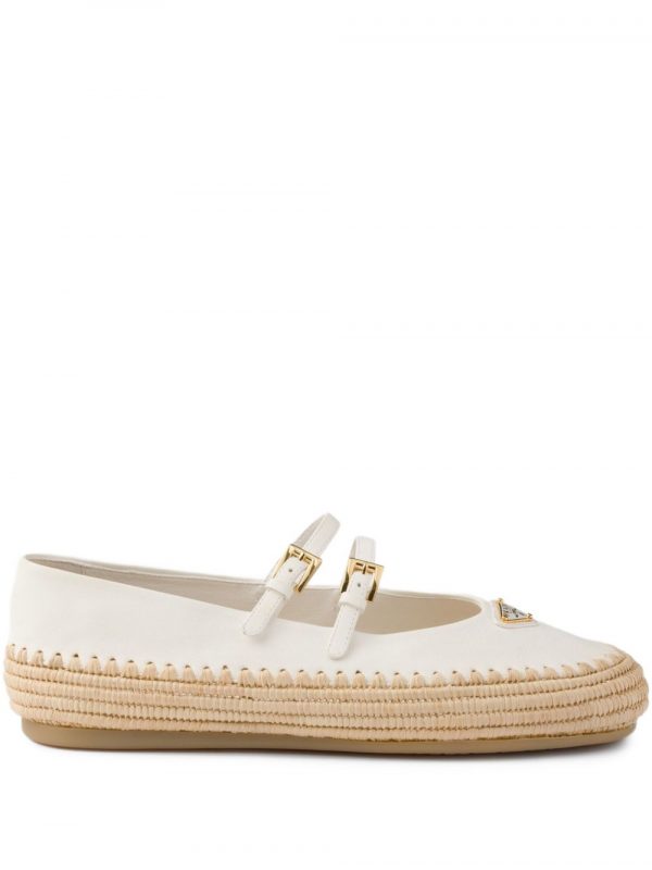 BALLERINA IN PELLE E RAFIA