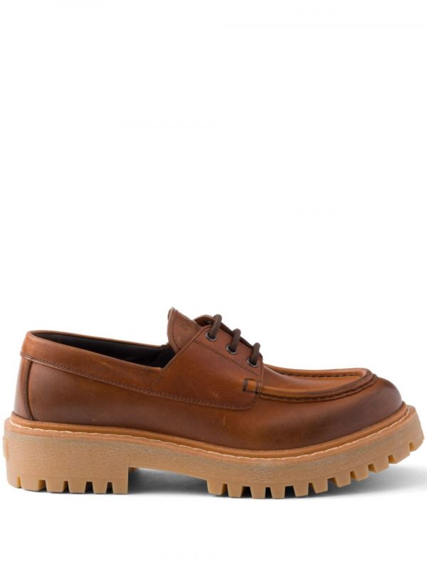 MOCASSINO STRINGATO IN PELLE